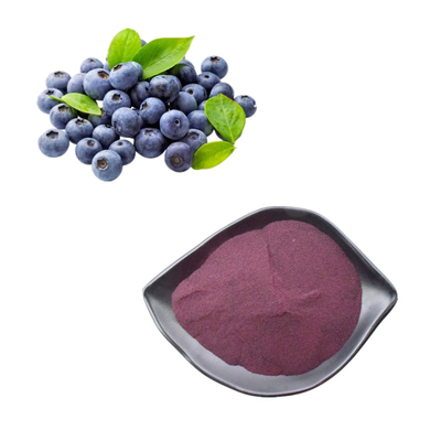 Extraits végétaux Poudre de myrtille 25% Extraction d'anthocyanine