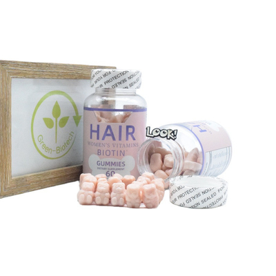 Collagène de biotine de Vegan Gummies GMP pour des suppléments de vitamine de biotine de croissance d'ongle de peau de cheveux