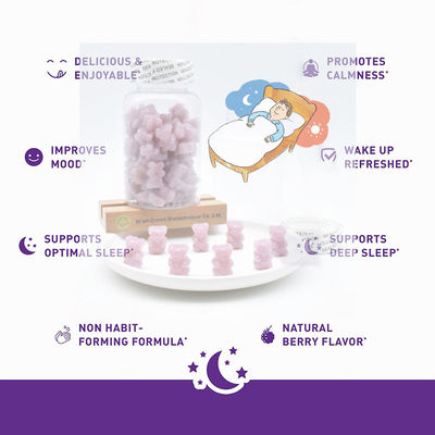 L'ours gommeux de vitamine de sommeil pour des adultes améliorent la qualité de sommeil