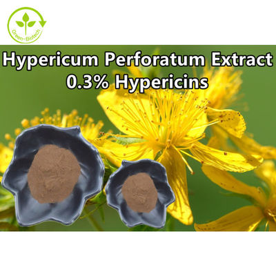 Le Hypericum Perforatum extraient 0,3% poudres d'extrait de moût de Hypericin St Johns