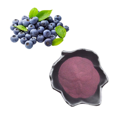 Poudre d'anthocyanines de la myrtille 25% de poudre d'extrait de myrtille de catégorie comestible d'approvisionnement d'usine