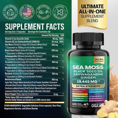 Fabricant OEM Capsules naturelles de mousse de mer organiques au meilleur prix