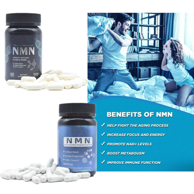Augmentation pure d'énergie de capsule de supplément de la longévité 600mg Nmn