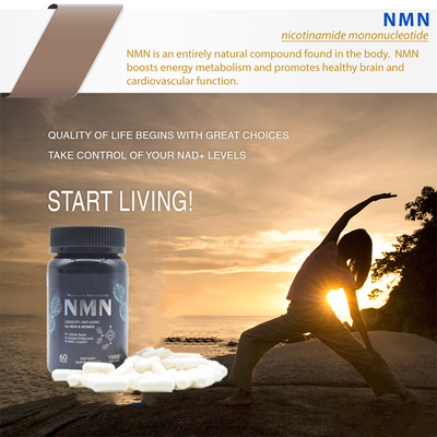 Augmentation pure d'énergie de capsule de supplément de la longévité 600mg Nmn