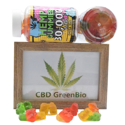 Les ours gommeux de fines herbes de l'extrait CBD de chanvre libèrent l'huile de la douleur CBD gommeuse