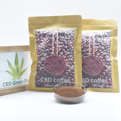 Gluten non GMO libre THC de poudre de café soluble de l'extrait CBD de chanvre libre