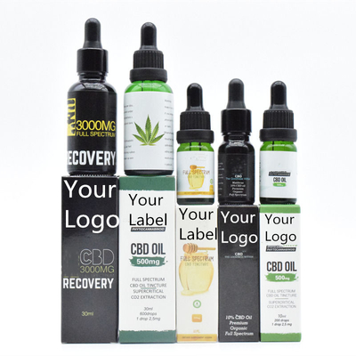 Huile THC du spectre CBD d'ODM d'OEM large libre pour le soin sain 500mg 1000mg