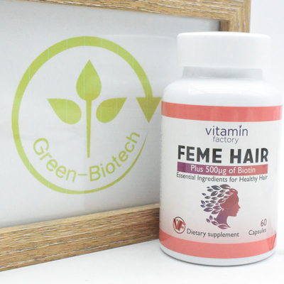 Capsule de cheveux de Feme plus le supplément diététique de formule de croissance de cheveux de vitamines de biotine