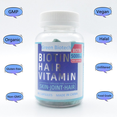 Gluten DL libre Alpha Tocopheryl Acetate de Gummies d'ours de croissance des cheveux 5000MCG