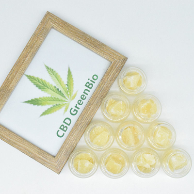 Cire pure 95% de l'extraction CBD de fleur de chanvre pour la CLHP tamponnante examinée