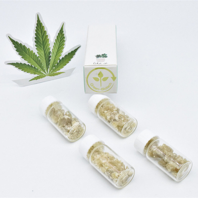 Réduction organique d'effort de cire de chanvre de croustillant pur de Cbd de bouteille en verre