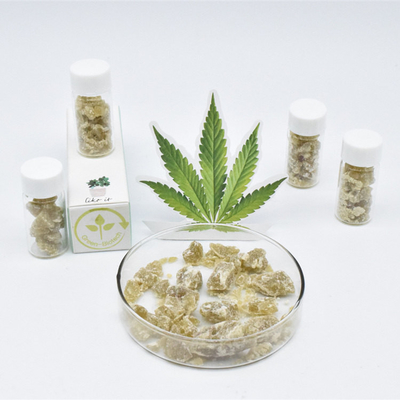 Réduction organique d'effort de cire de chanvre de croustillant pur de Cbd de bouteille en verre