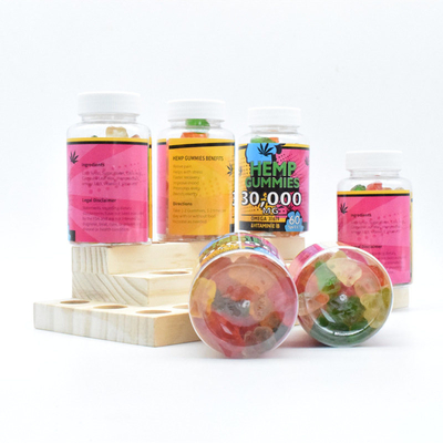 Catégorie comestible de douleur gommeuse de la libération 25mg du chanvre CBD de GMP 60 Gummies par bouteille
