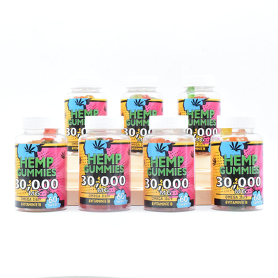 Catégorie comestible de douleur gommeuse de la libération 25mg du chanvre CBD de GMP 60 Gummies par bouteille